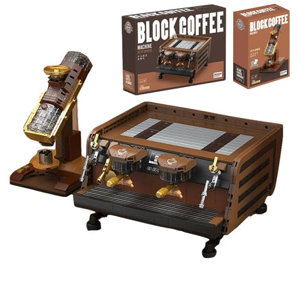 Rome Holiday Coffee Maker & Grinder—846PCS-NO.DECOOL16804 & 16806 Coffee Machine Home Kits Building Blocks Toys 