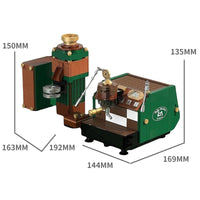 Summer France Coffee Maker & Grinder—828PCS-NO.DECOOL16805 & 16807 Coffee Machine Home Kits Building Blocks Toys 